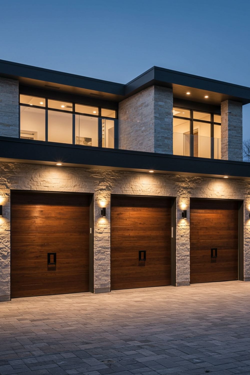 Premium metallic garage door panel installation