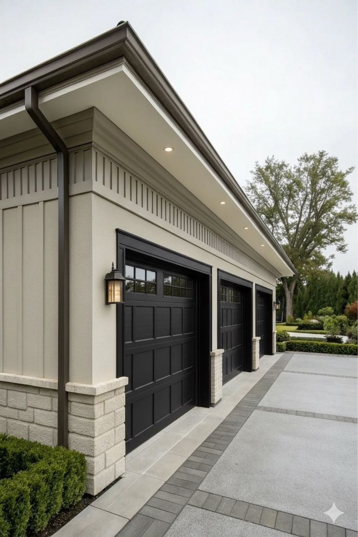 Garage door repair in progress